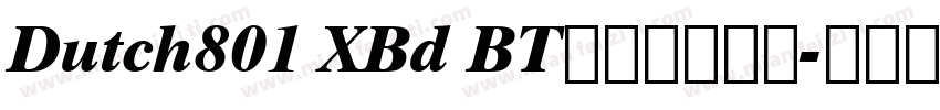 Dutch801 XBd BT是免费字体吗字体转换